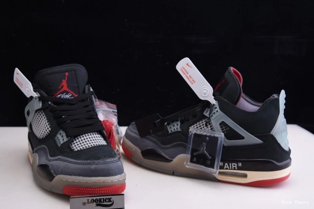 Kicktheory Off White Jordan x CV9388-001 Bred Air 4 Retro 0821